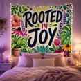 thumbnail image 2 of Botanical Sunshine Illustration With Vibrant Flowers Cheerful Boho Wall Art for Plant Lovers Bohhemian Home Decor Housewarming Gift Tapestry Wall Hanging for Bedroom and Living Room, 2 of 6