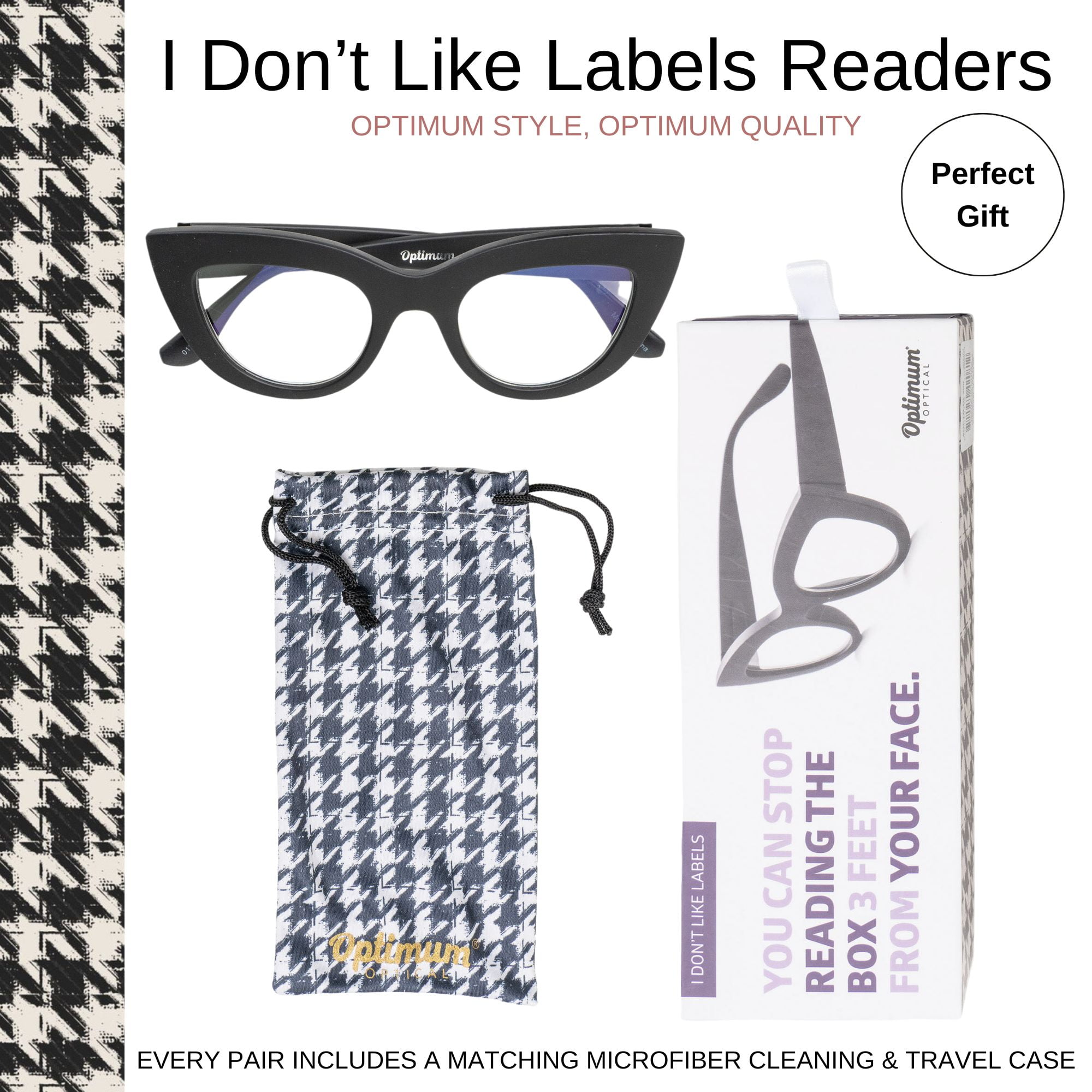 Optimum Optical Signature Blue Light Filtering Readers - I Don't Like Labels, +2.0