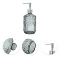 thumbnail image 5 of Unique Bargains 1 Pc Durable Round Bottom Bamboo Grain Soap Dispenser 13.53oz Gold Tone Silver Tone, 5 of 6