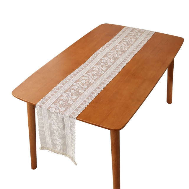 Camino de mesa rústico, decoración de mesa de lino y algodón para fiestas navideñas, caminos de mesa de granja, decoraciones de bodas y comedores