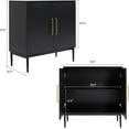 REHOOPEX Modern storage free standing buffet black