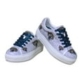 thumbnail image 2 of Women's Cuce White Jacksonville Jaguars Crystal Team Logo Sneakers, 2 of 3