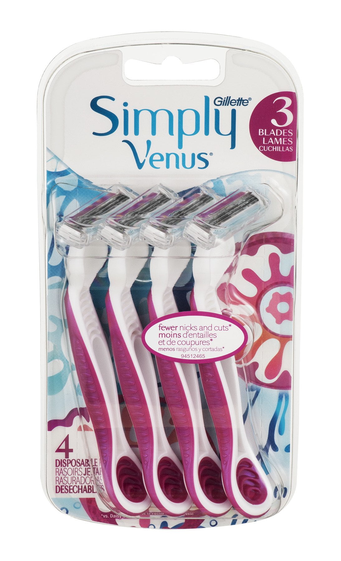 Gillette Simply Venus 3 Blade Disposable Razors 4 Each 3 - Walmart.com