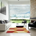 thumbnail image 6 of Ahgly Company Indoor Rectangle Patterned Chrome Gold Yellow Area Rugs, 5' x 7', 6 of 6