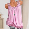 thumbnail image 3 of Camiseta bonita para mujer estilo elegante ajuste holgado sin mangas cuello redondo traje de vacaciones FLhrweasw Para estrenar, 3 of 9