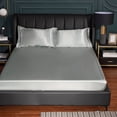thumbnail image 3 of Children Mattress Pad Full Size Fitted Bed Sheet Extra Soft Wrinkle Breathable Solid Color Mattress Protector Single Fitted Sheet Cover, 3 of 8