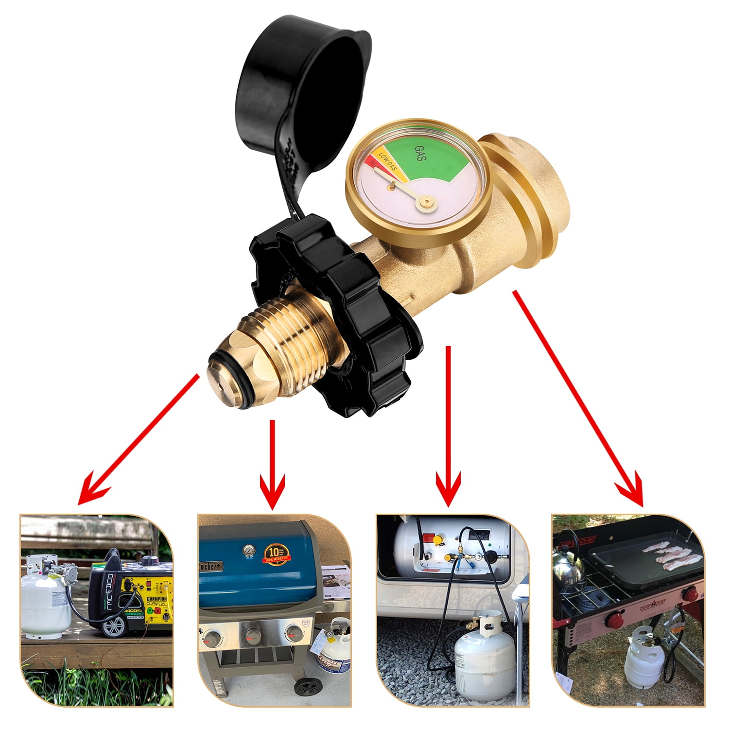 Wrench to Hand Tighten Old to Camplux Propane Tank Adapter Universal Converts POL LP Tank Service Valve to QCC 1/Type 1 