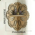 thumbnail image 5 of AOOOWER Artistic Floral Cut Out Wood Wall Corner Shelf Crystal Display Rack Home Decors For Kitchen Bathroom Living Room Office, 5 of 11