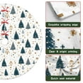 thumbnail image 6 of Christmas Tree Skirt,Blue and Gold Christmas Tree Pattern Christmas Tree Decor with Red Ribbon Ties,Round Shape,Christmas Decorations for Home 36"x36", 6 of 7