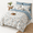 Botanical & Polka Dots - Lake Green-Twin/Twin XL(68"×90"), variant on Botanicaltonforter Size - Lake Green With Dusky Blue & Warm Rust Leaves On Reversible Lightweight Bedding Sets 2pcs(polka Dot 68"*