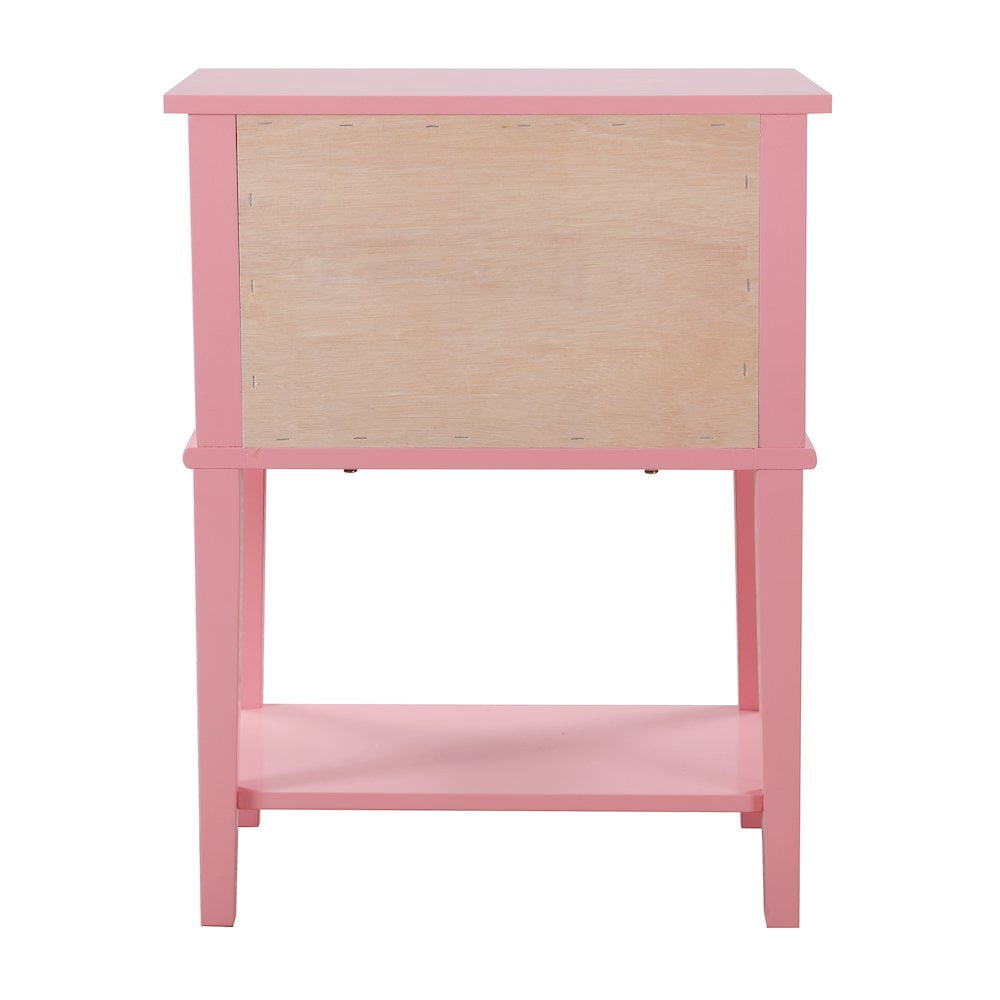 Glory Furniture Newton Nightstand in Pink Color