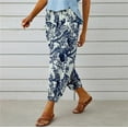 thumbnail image 4 of Pntutb Grande Taille Liquidation! Mode Femmes Été Décontracté Ample Coton et Lin Poche Pantalon Uni, 4 of 6