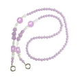 thumbnail image 1 of Cordón para teléfono con cuentas hecho a mano, 47,24 pulgadas de largo, lindo colgante de mariposa, pulsera Púrpura, 1 of 8