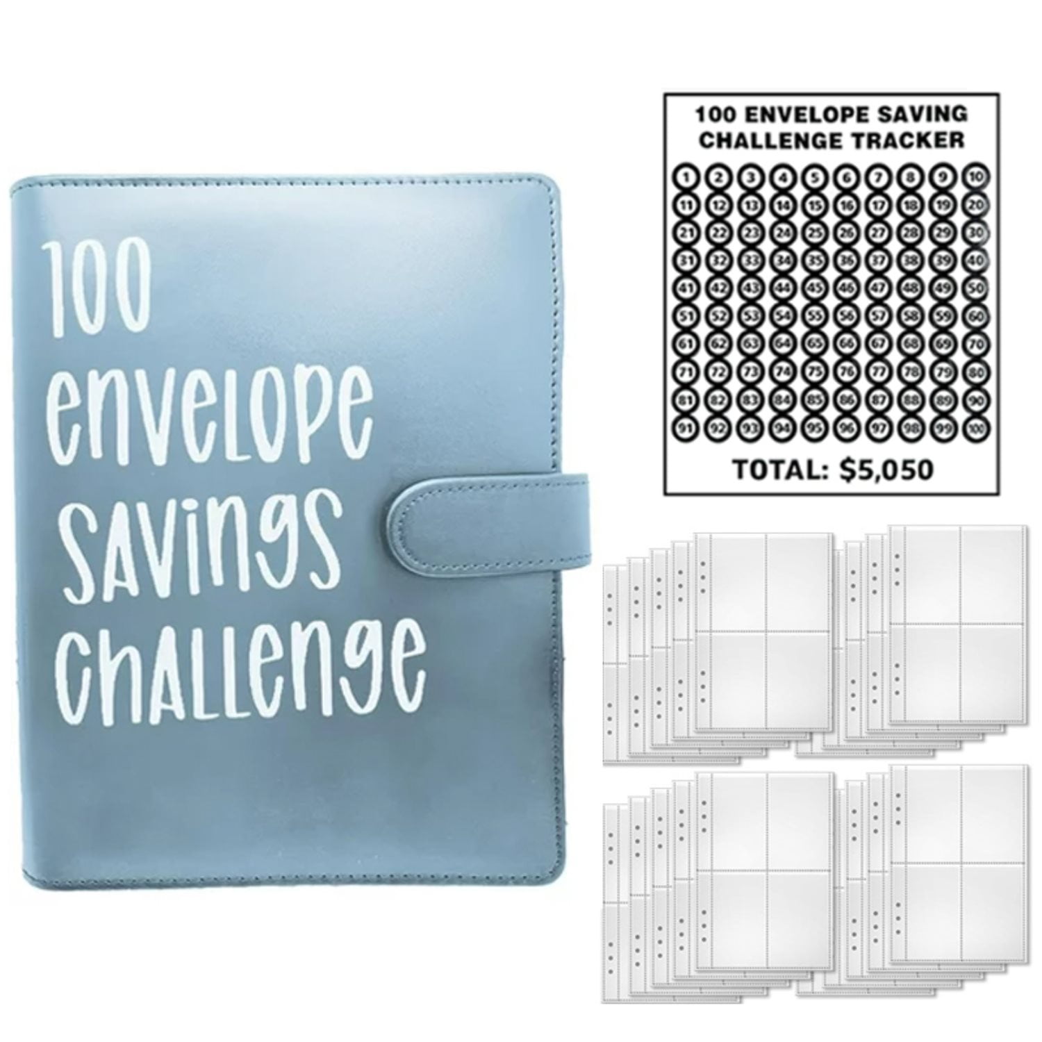 1pc 100 Envelopes Budgeting Challenge Binder For Saving Money, 52 Weeks  Savings Challenge Binder For Budget Planning 2023-2024