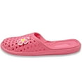 thumbnail image 2 of LAVRA Women's Slip on Mule Jelly Black Slide Sandals with Flower Decal, 2 of 4