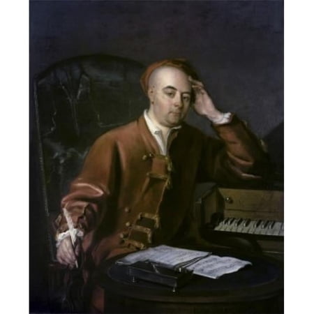 The Composer Handel Philippe Mercier 1689-1760 French Poster Print - 18 x 24 in.