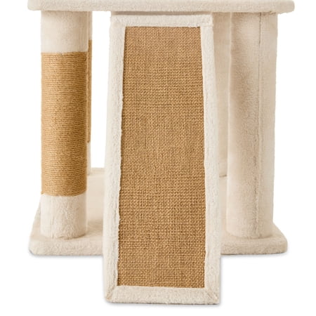 VIBRANT LIFE 73″ LARGE MULTI-FUNCTIONAL CAT TREE WITH CONDO, HAMMOCK AND SCRATCHING POSTS, BEIGE