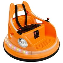 Jojoka 12V Bumper Car for Kids, Bumper Buddy for Kids for Toddler with Remote, LED Lights & 360 Degree Spin, ASTM Certified, for 18 Month-6 Years Boys & Girls, Orange