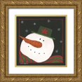 thumbnail image 1 of Shamp, Cindy 26x26 Gold Ornate Wood Framed with Double Matting Museum Art Print Titled - Snowman III, 1 of 4