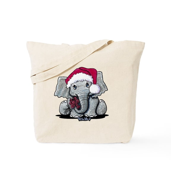 CafePress - Holiday Elephant Tote Bag - Unisex Canvas Tote Bag, Beige, 1-Piece