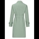 thumbnail image 4 of Gabardina Larga Cruzada de Larga para Mujer, Cortavientos, Clásica, con Solapa y Cinturón. Verde M, 4 of 5