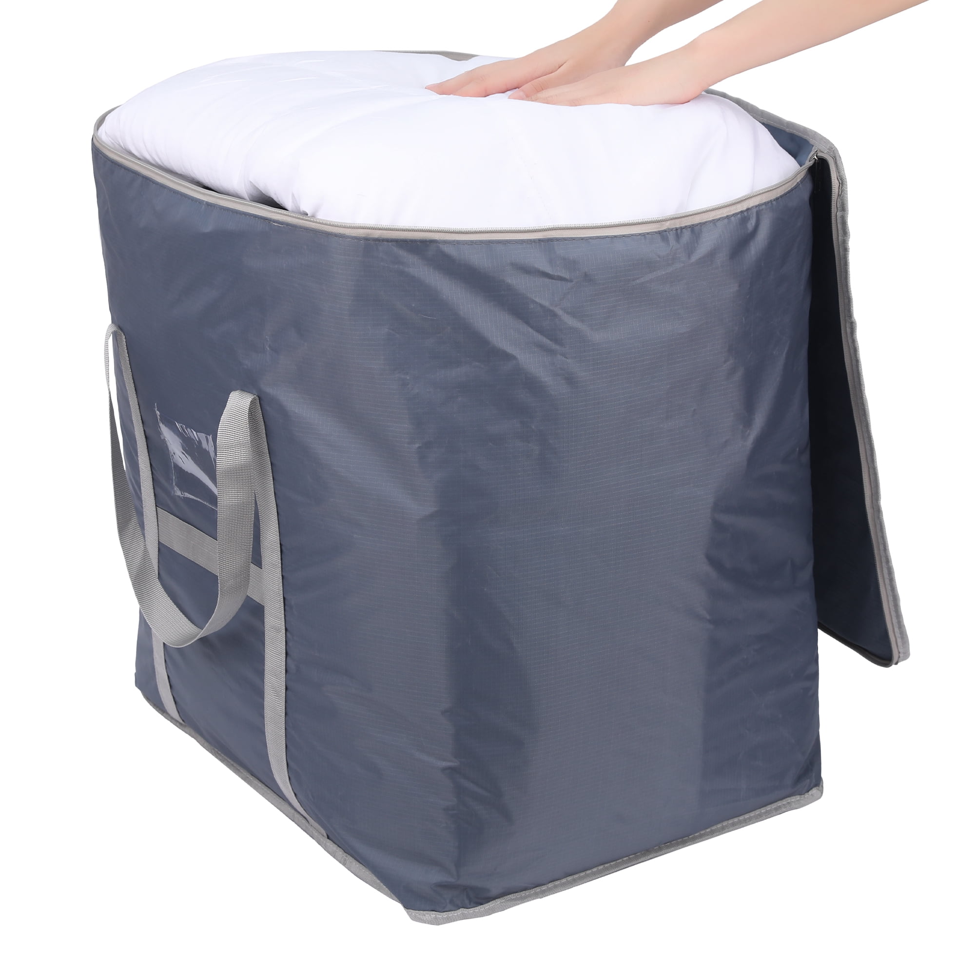Unique Bargains 1 Pack Clothes Storage Bags Moving Bags Gray 47*22*22in