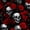 A Black Red, variant on Manfei Gothic Halloween Skull Fitted Sheet Full,Red Flowers Blossom Bed Set,3pcs,1 Fitted Sheet and 2 Pillowcases