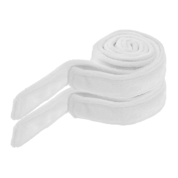 MEIBUTYUP 2Pcs Bathrobe Belt Replacement Flannel White for Spa Home Use Secure Fit