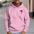 thumbnail image 2 of bbymog Men's Fashion Hoodies & Sweatshirts Printed Long Sleeve Pullover Top Plus Size Solid Color Clothes with Pocket Pink B XL, 2 of 5