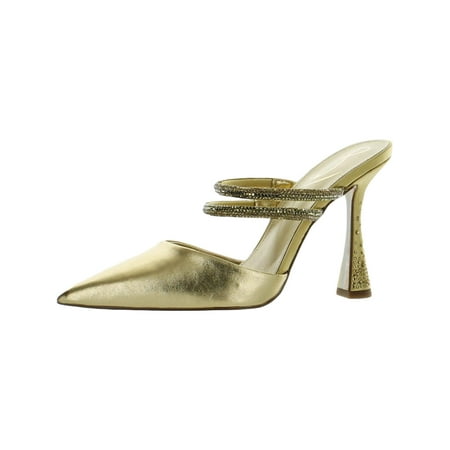 

Sam Edelman Agustina Dark Gold Slip On Spool Heel Pointed Toe Detailed Pumps (Dark Gold 8)