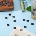 thumbnail image 4 of 40 botones planos redondos de 2 agujeros, con cabeza de botón, decorativos, de aleación esmaltada, para trajes, blusas, abrigos, uniformes, chaquetas, costura y manualidades, color negro., 4 of 9