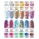 thumbnail image 3 of Arte holográfico para uñas Salvador 12 colores confeti manualidades de maquillaje DIY copos brillantes, 3 of 10