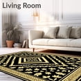 thumbnail image 2 of ODIKA 3'x5' Machine Washable Non-Slip Area Rug, and Floral with Sophisticated Flair High Traffic Rug with Pad, Black, 462815, 2 of 8