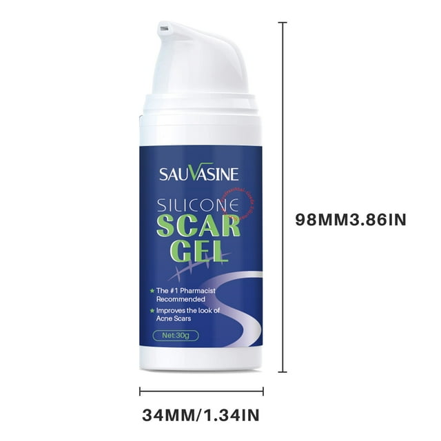 Gel de silicona para cicatrices, crema para cicatrices, gel avanzado para eliminar cicatrices, crema para eliminar cicatrices y estrías, eficaz tanto para cicatrices antiguas como nuevas.