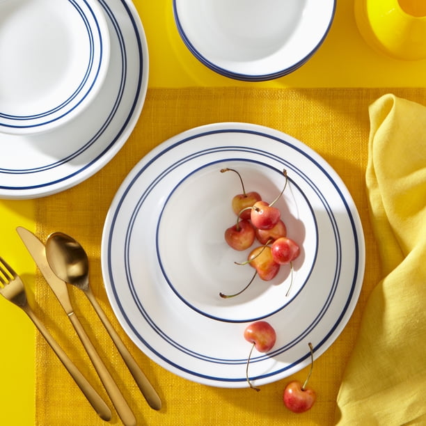 Corelle Classic Cafe Blue 16-Pieces Dinnerware Set - Walmart