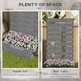 thumbnail image 4 of Outsunny Raised Garden Bed with Trellis, Standing Planter Box, Dark Grey, 4 of 10