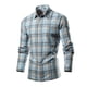 thumbnail image 1 of pstuiky camisa de manga larga para hombre, Camisa de manga larga a cuadros con botones para hombre, informal y de moda, con solapa. Camisa de manga larga con solapa para hombre. xxl, 1 of 5