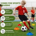 thumbnail image 3 of Conos de disco Conos de entrenamiento para fútbol, ​​equipos de práctica, conos deportivos resistentes con bolsa de almacenamiento para el baloncesto, 3 of 8