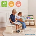 thumbnail image 5 of ECR4Kids Wooden Kiddo Classroom Bench, 12in Seat Height, Children's Furniture, White Wash, 5 of 9
