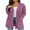 05-C-Purple Red, variant on JWD Women's Cardigan Casual Lightweight with Pocketes Long Sleeve Open Front Cardigan Red L