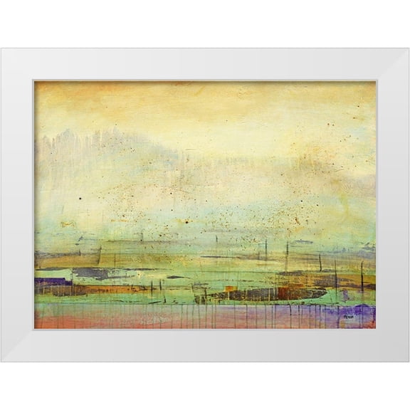 Peter, Christopher 14x11 White Modern Wood Framed Museum Art Print Titled - Harbor Mist 1