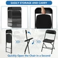 thumbnail image 5 of SUGIFT Folding Chairs 10 Pack Plastic Folding Chair for Outdoor Indoor Use 350lb Weight Capacity, Black, 5 of 8