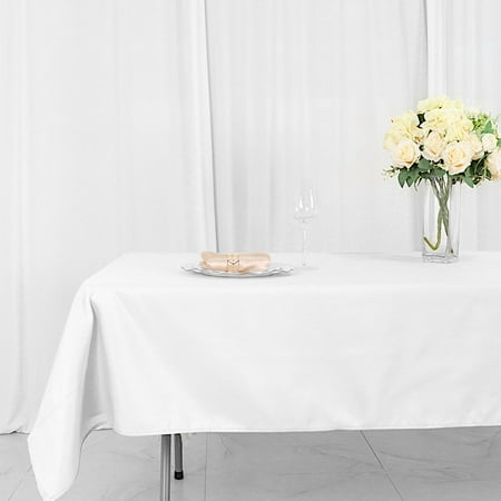 

BalsaCircle Patriotic Veterans Day 6 Pieces 54 x 96 White Rectangle Tablecloths 4th of July Independence Day