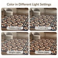 thumbnail image 7 of ODIKA 5'x7' Ultra-Soft Area Rug, Front Door Bold Interlocking Motifs Grid Composition Bedside None Washable, Bare feet friendly, Silk-Touch for Bedroom Home office, 7 of 7