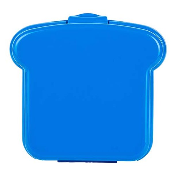 Paquete 35 piezas Lonchera para sándwich con tapa a presión azul 15.5 x 14 x 6