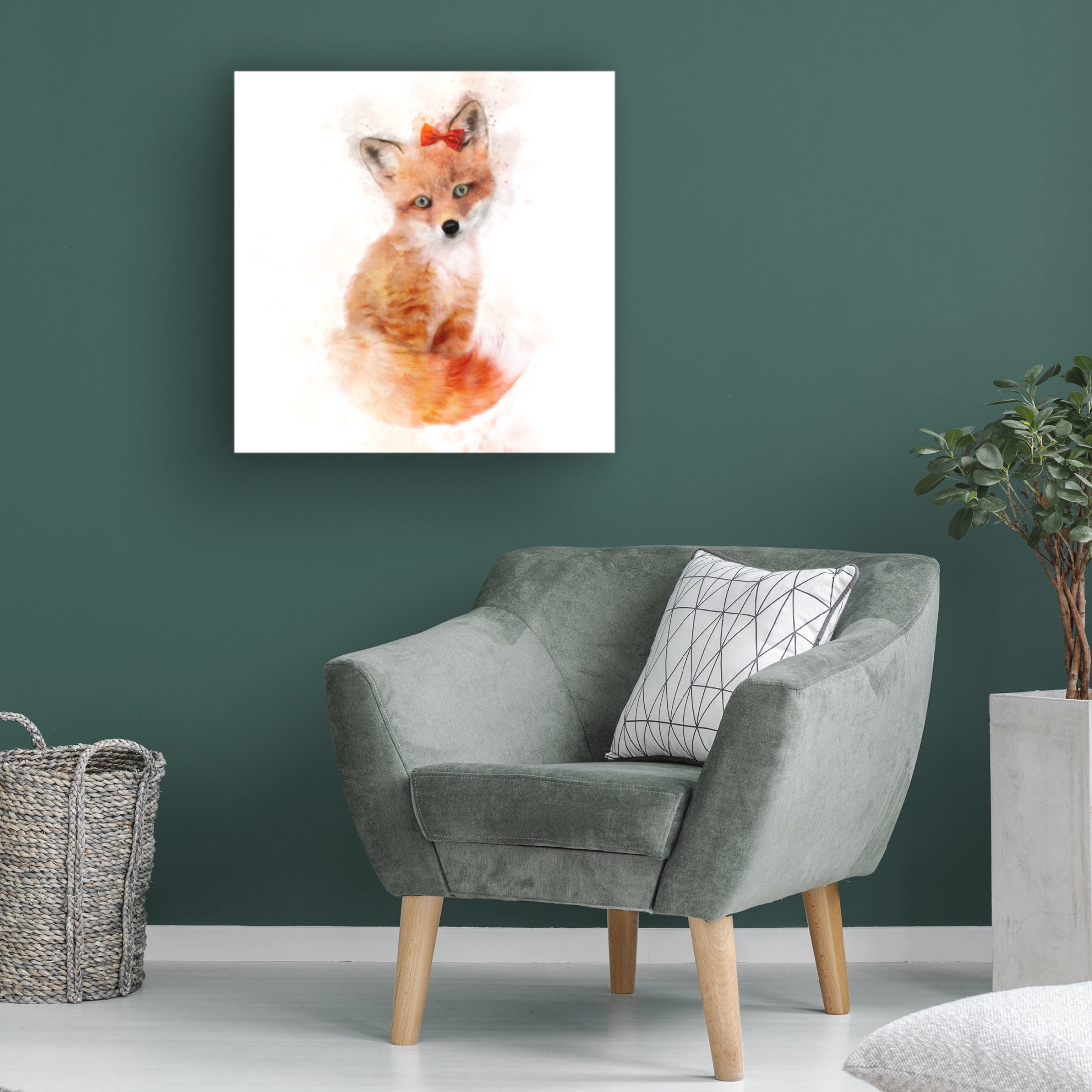 Trademark Fine Art Emel Tunaboylu  Baby Fox Canvas Wall Art