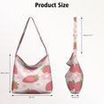 thumbnail image 4 of Boho Tote Bag for Travelers Strawberry (4) Crossbody Handbag Casual Tote for College Work Travel Shopping Canvas Shoulder Bag, 4 of 5