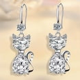 thumbnail image 6 of YYKihy Fashion Earrings Stainless Steel Round Earrings Women Creative Earrings Diamond Dangling Crystal Earrings For Women, 6 of 6