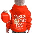 thumbnail image 4 of DGHM Vêtements Garçons Gilet Garçon Tout-Petit Coupe-Vent Imprimé Col Rond Manches Longues Sweat à Capuche Rouge, 4 of 4