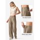 thumbnail image 4 of Pantalones de trabajo Willit de pierna ancha y cintura alta para mujer, talla S, 4 of 6